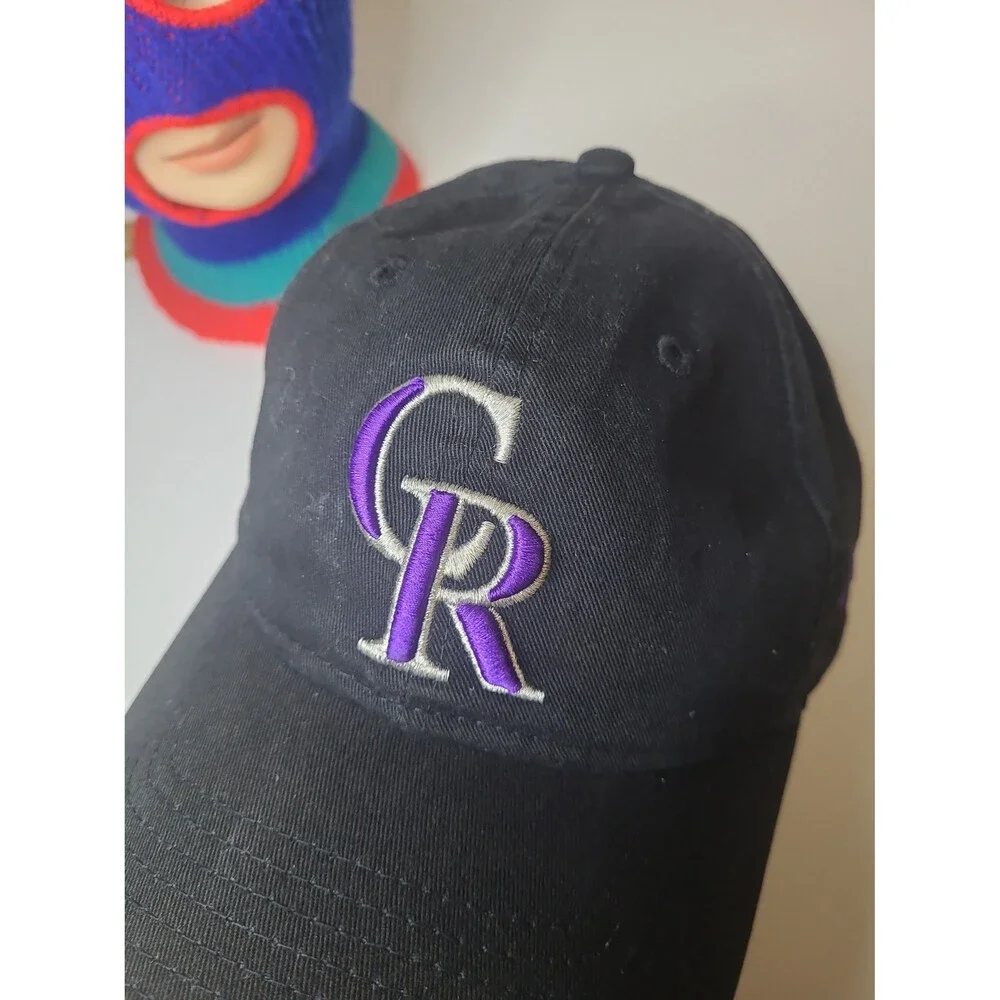 Vtg New Era Colorado Rockies Baseball cap adjustable hat MLB